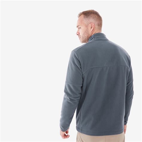 Men’s Zippered Fleece Hiking Jacket – MH 500 - Slate grey - Quechua ...