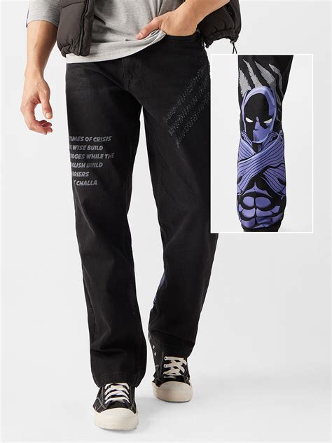 Buy Black Panther: Claws (Straight Fit) Men Straight Fit Jeans Online