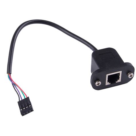 RJ11 6P4C Female to DP 4P Male Telephone Panel Mount LAN Network ...