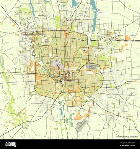 Vector city map of Columbus Ohio USA Stock Vector Image & Art - Alamy