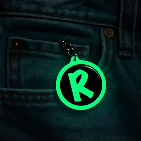 R | Keychain | Glow In Dark – Mi Glow Store