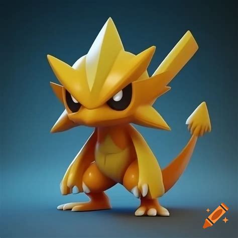 3D rendered design of legendary Pokemon on Craiyon