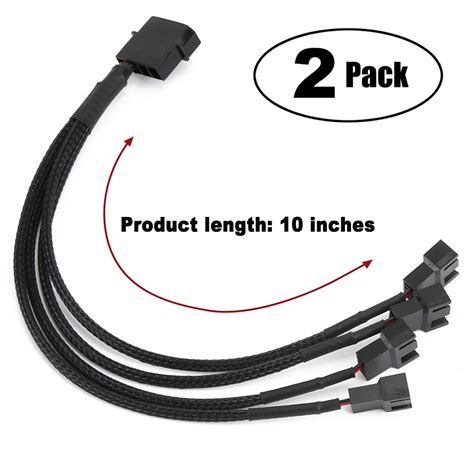 OIAGLH 4 Pin Molex to 4 x 3/4-Pin 12V PC Case Fan Adapter India | Ubuy