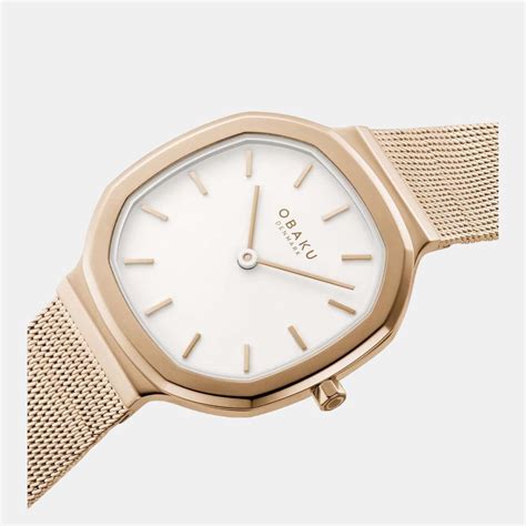 Obaku Stainless Steel White Analog Female Watch V253LXVWMV | Just In Time
