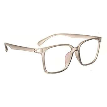 Buy Peter Jones Matte Grey Transparent Unisex Medium Square Optical ...