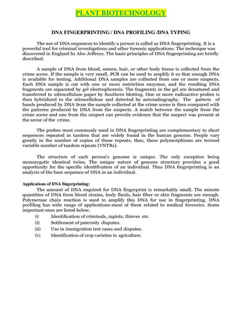 Biotechnology DNA Fingerprinting 的图像结果