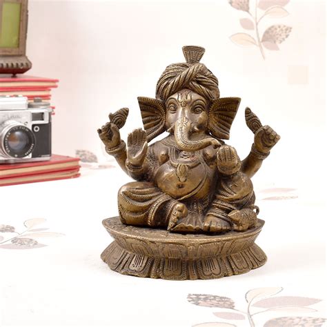 Buy Brass Lord Ganesha Statue online | IndianShelf