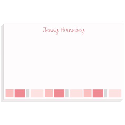 Pink Squares Chunky Pad Custom Note Pad Custom Printed Notepads ...