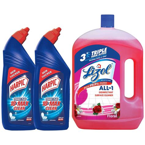 Harpic Disinfectant Toilet Cleaner Liquid, Original - 1 L (Pack of 2 ...