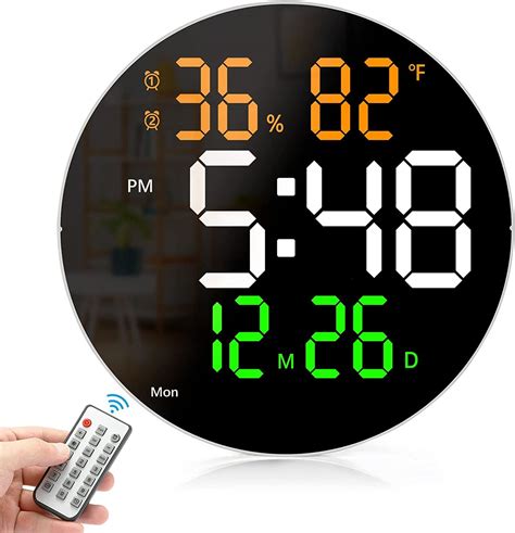 Buy Monomine Digital Wall Clock for Home, Office, Electric LED Digital ...
