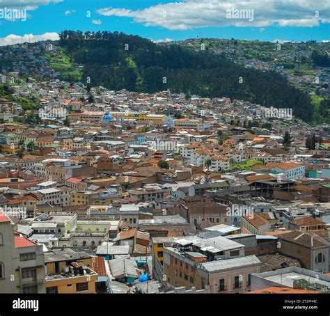 View of the historical center of the capital of Ecuador from the ...