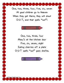 Counting out Rhymes to Learn and Play by Bessie Owens | TPT