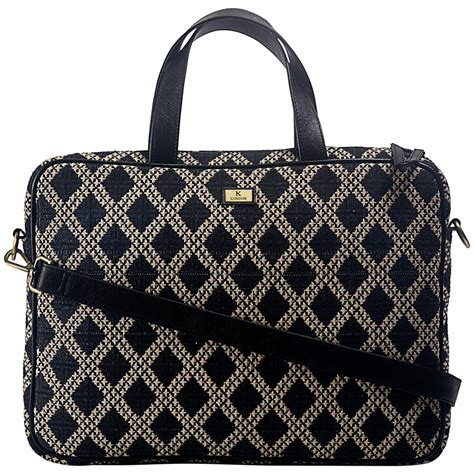 Buy K London Unisex Laptop Messenger Bag (Black & Beige) at Amazon.in