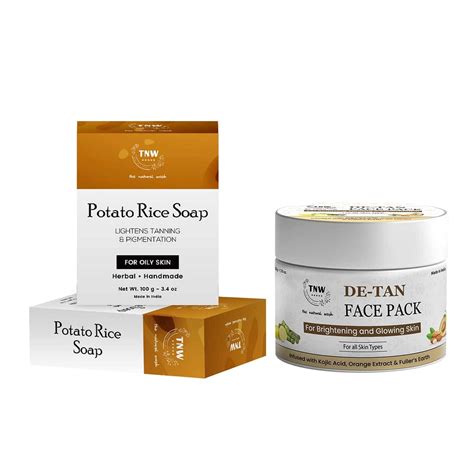 Buy TNW DE-TAN FACE PACK & POTATO RICE SOAP FOR OILY SKIN Online & Get ...