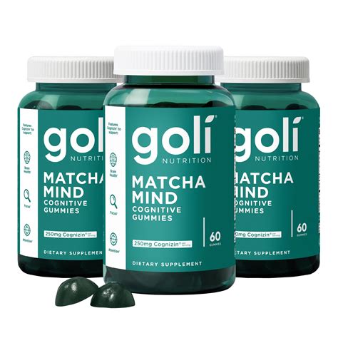 Amazon.com: Goli Gomitas Matcha Mind - 180 unidades - Hojas de té verde ...