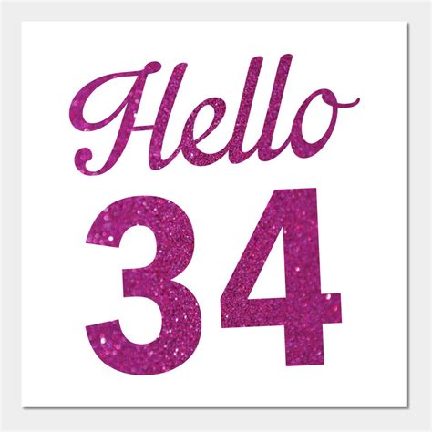 34 Years Old Birthday Party Tee - Hello 34 by bozarslan | 34th birthday ...