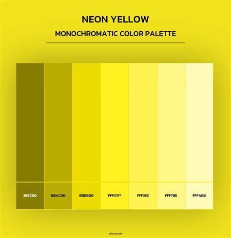 Neon Yellow color palettes - colorxs.com
