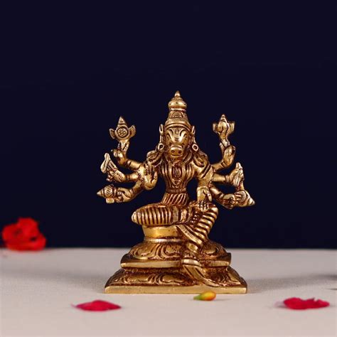 Buy Kuber Handicraft Varahi Amman Brass Idol for Pooja Decorative ...
