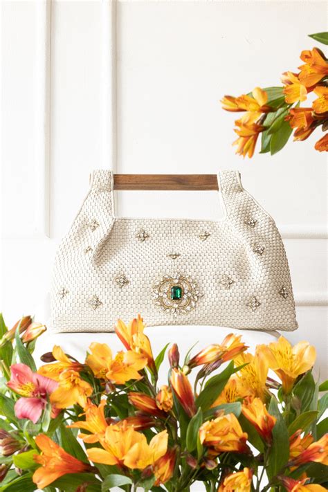 Nafisa Embellished Handheld Bag – The Leather Garden