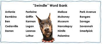 "Swindle" by Gordon Korman Crossword Puzzle & Word Search Combo | TPT