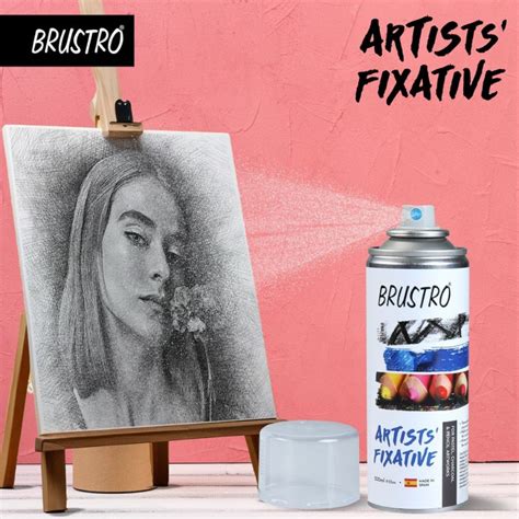 Brustro Artist Fixative Spray - For Pastel & Charcoal - 200ml & 400ml
