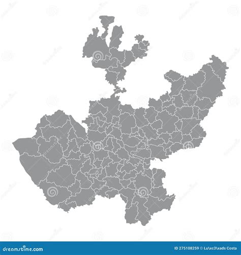 Jalisco, Administrative And Political Vector Map, Mexico Stock ...
