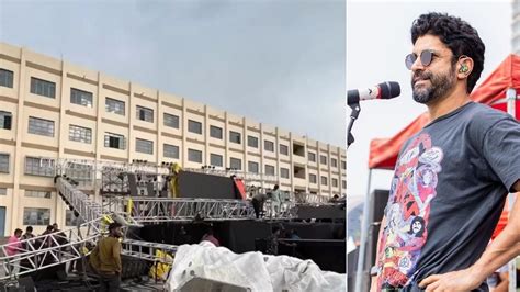 WATCH: Rig collapses at Farhan Akhtar's Indore concert due to dust ...