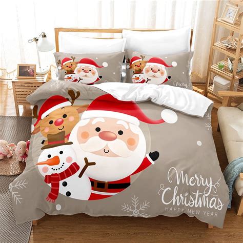 Cotton Queen Christmas Flannel Sheet Set | Deep Pocket Fitted Sheet ...