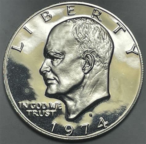 1974-S Silver Proof Eisenhower (IKE) Dollar - Minted in San Francisco ...