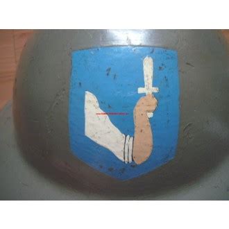British steel helmet with division badge, Sammlermarkt-Nord ...