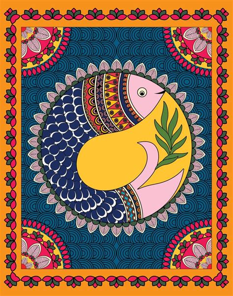 Fish Textured Mandala Wallpaper – Myindianthings