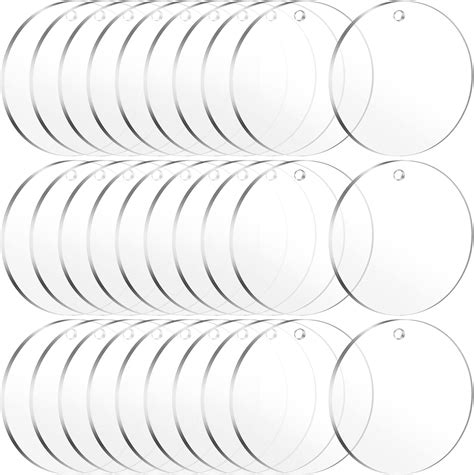 Amazon.com: Acrylic Circles 3 Inch Acrylic Ornament Blanks for Crafts ...