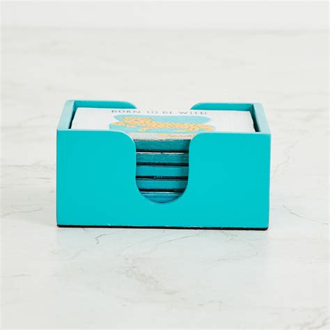 Buy Raisa Urban Brown Printed Coaster Set MDF - Set Of 6 from Home ...