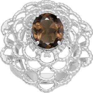 Shine Jewel Sterling Silver Quartz Rhodium Plated Ring Price in India ...