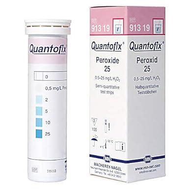 MACHEREY-NAGEL 91319, QUANTOFIX Peroxide 25 Test Strip, Pack of 100 ...