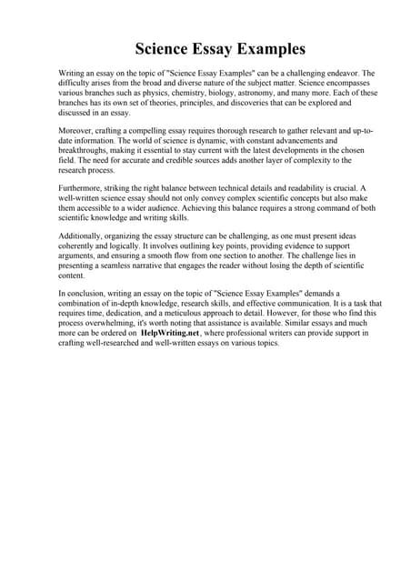 Image result for Science Writing Examples