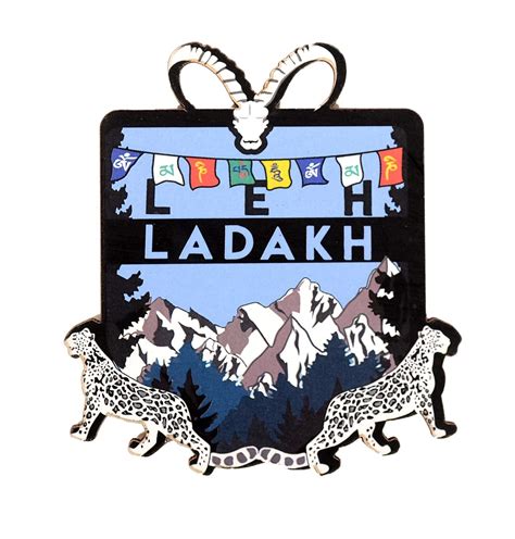 Buy India Souvenir Wooden MDF Leh Ladakh Fridge Magnet (Multicolour ...