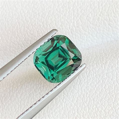 Dark Mint Green Tourmaline 2.10 Cts – Cushion Cut Natural Gemstone for ...