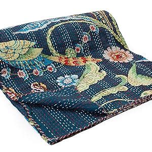 Handicraft-Palace Multi Patchwork Kantha Coverlet Blanket Quilt Bedding ...