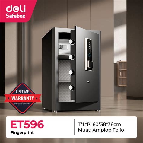 Jual Brankas Digital Sidik Jari DELI ET 596 CARBON STEEL / Safe Box ...