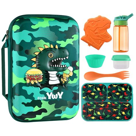 BDBKYWY Dinosaur-Themed Boys Lunch Box Set - Durable, Leakproof ...