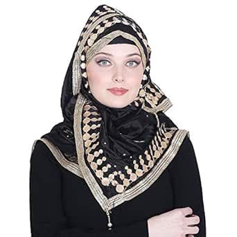 Buy Momin libas Silk Scarf Ladies, Black colour choices, Large ...