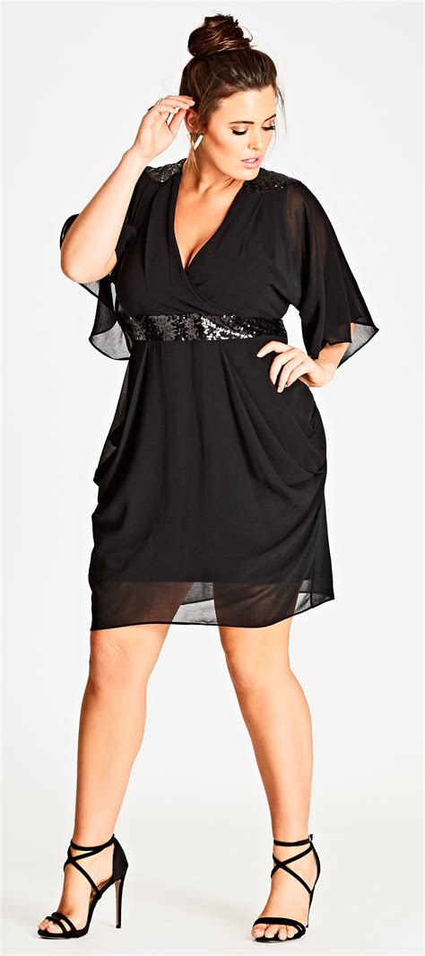 45 Plus Size Wedding Guest Dresses {with Sleeves} | Plus size black ...