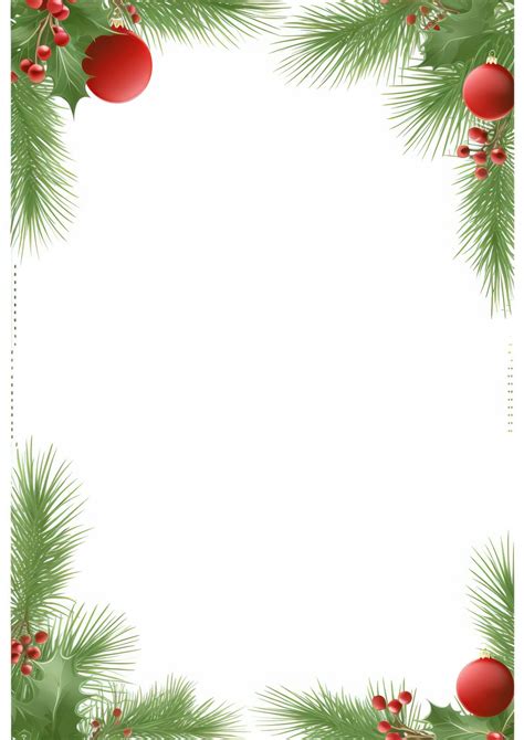 Colorful Holiday Border Christmas Frame Word Template And Google Docs ...