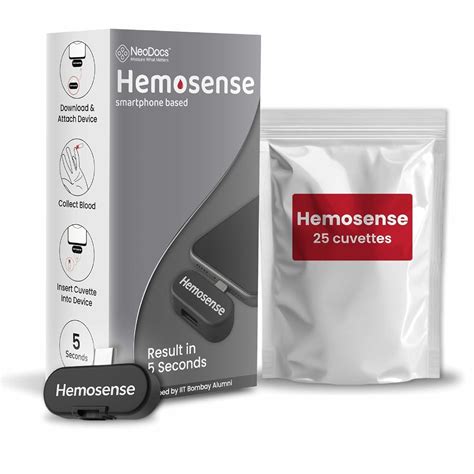 Neodocs Hemoglobin Test Kit – Smartphone-Based Hemoglobin meter (Only ...