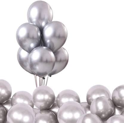 Flipkart.com | Wonder Solid Metallic Silver Balloons for Aesthetic ...