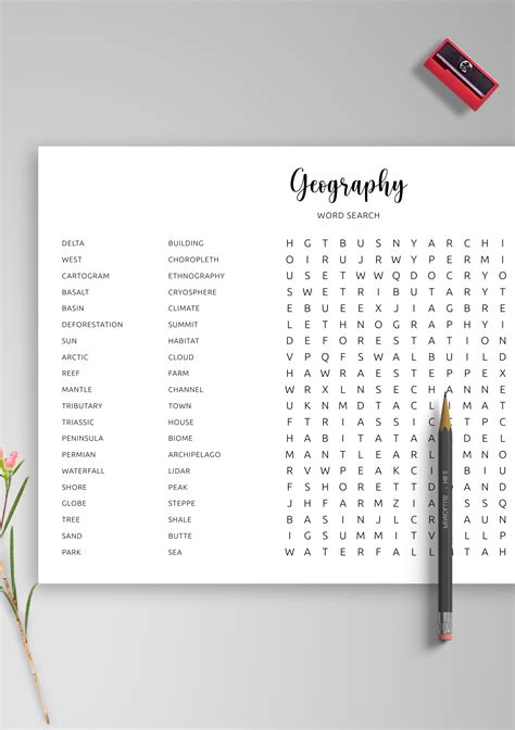 Image result for Geography Word Search Printable