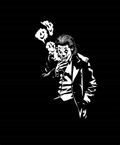 Joker Black And White Wallpaper
