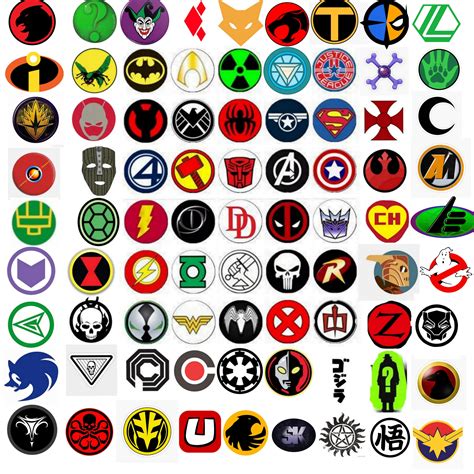 Superheroes And Their Logo