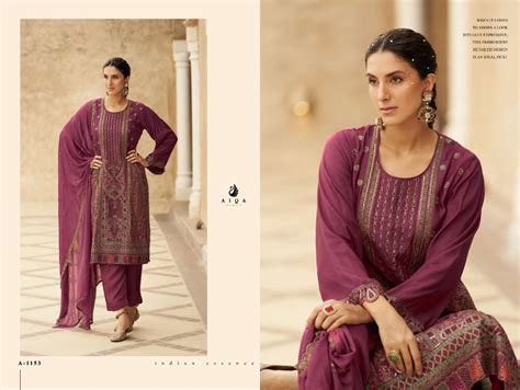AIQA MALISSA VOL 2 PASHMINA FANCY DESIGNER WORK WINTER WEAR SUITS AT ...